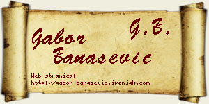 Gabor Banašević vizit kartica